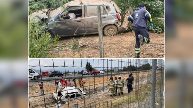 Volcamientos de vehículos dejan dos fallecidos en Olivar y Pichilemu