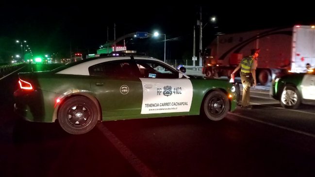 Peatón murió atropellado en Ruta 5 Sur en Requínoa