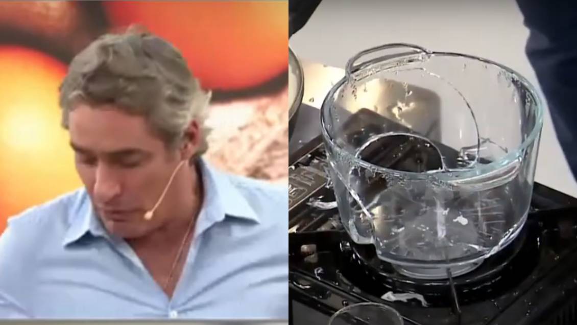 Olla reventó en vivo a centímetros de José Luis Repenning en 