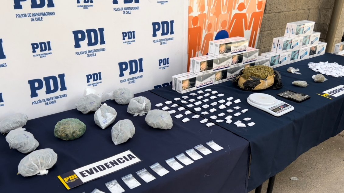 Intervención barrial en sector oriente de Rancagua termina con detenidos y droga incautada