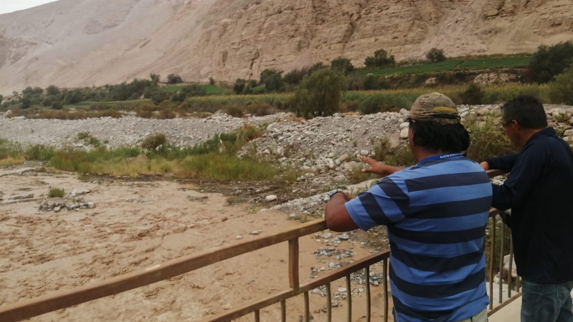 Autoridades se desplegaron en los valles para monitorear bajada del río San José en Arica