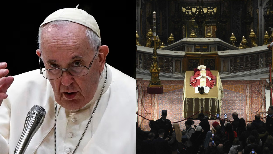 Francisco denunció que la muerte de Benedicto XVI 