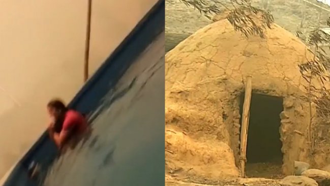 Vecinos de Santa Juana se resguardaron de los incendios en un horno y una piscina