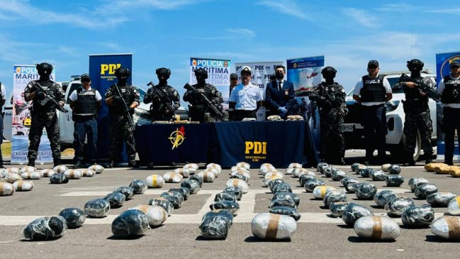 PDI y Armada incautaron 150 kilos de drogas en Arica e Iquique