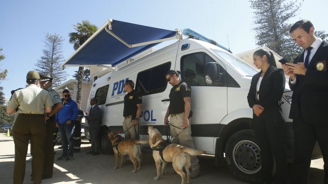 Instalados ya los retenes temporales de Carabineros y la PDI en la Quinta Vergara
