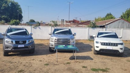  Carabineros recuperó en Chillán tres vehículos de alta gama robados en Santiago  