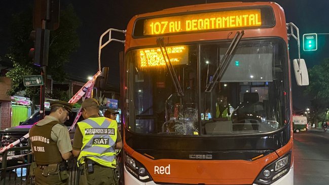  Peatón murió tras ser atropellado por un bus del Transantiago en Lo Prado  