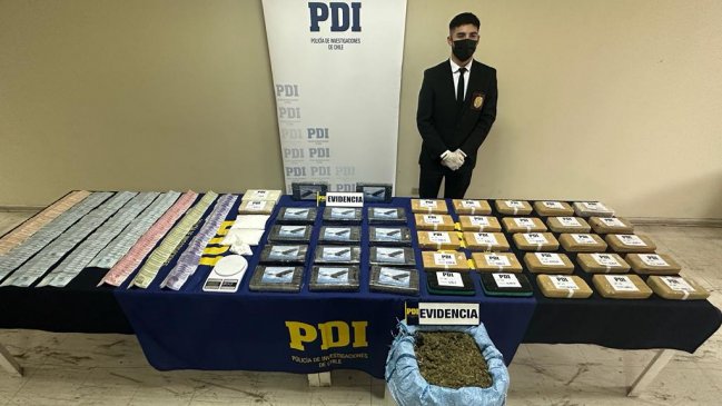 Incautan más de 60 kilos de droga tras allanamientos en tres comunas de Santiago