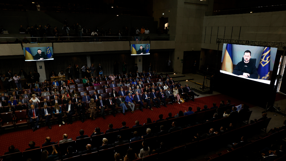 PC y Frente Amplio se ausentaron de la exposición de Zelenski en el Congreso