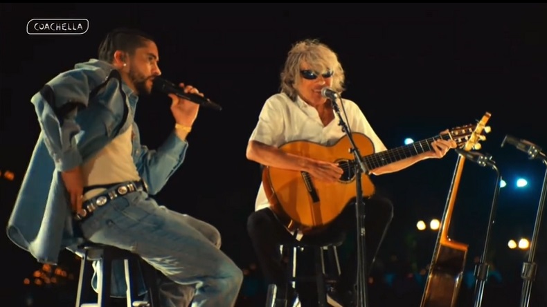 Bad Bunny cantó con José Feliciano en Coachella: Le pidió consejo 