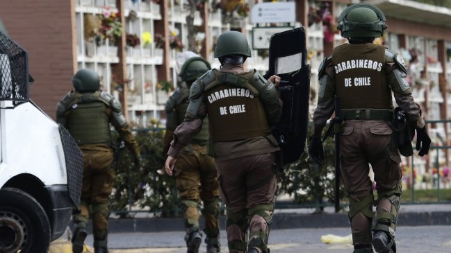 Amplio operativo policial por funeral de barrista en Lo Espejo