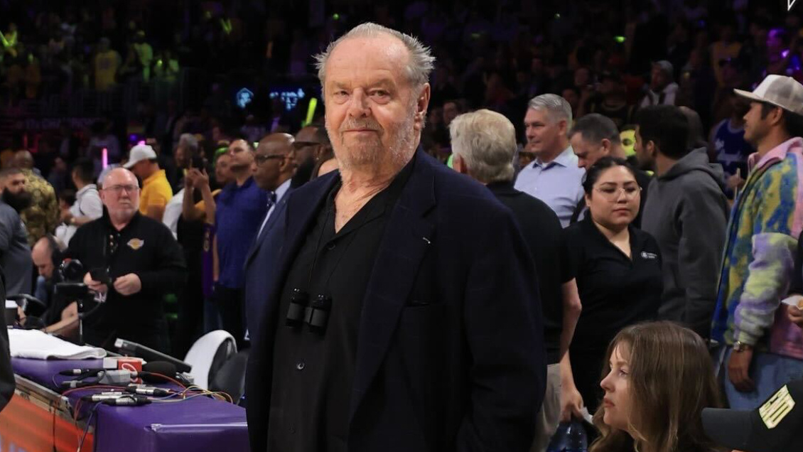 Jack Nicholson reapareció en público para un partido de los Lakers