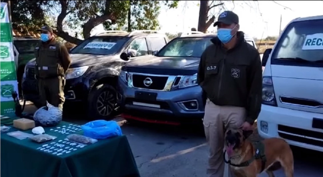 Carabineros desarticuló un banda acusada de narcotráfico en Canela
