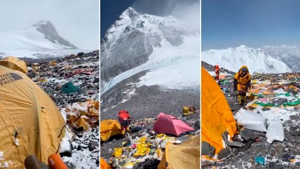  Viralizan gran cantidad de basura en el Monte Everest  