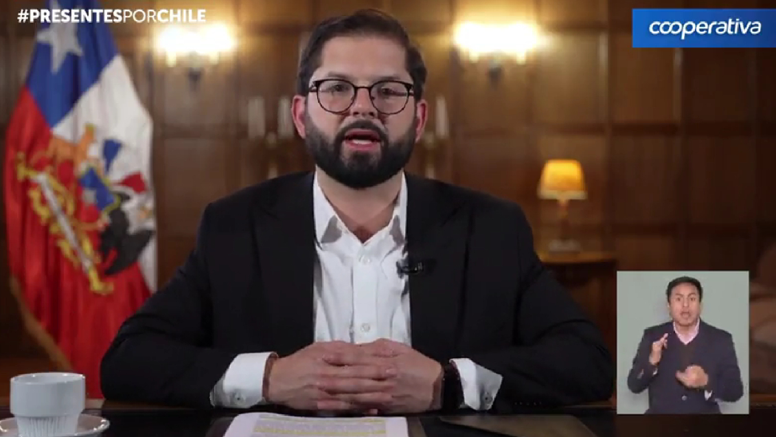 Boric en cadena nacional: Sé que no ha sido fácil, pero retomemos juntos la esperanza