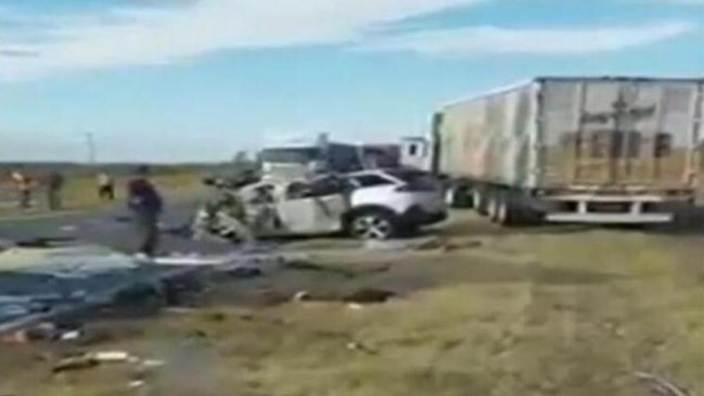 Cuatro chilenos murieron en accidente de tránsito en Argentina