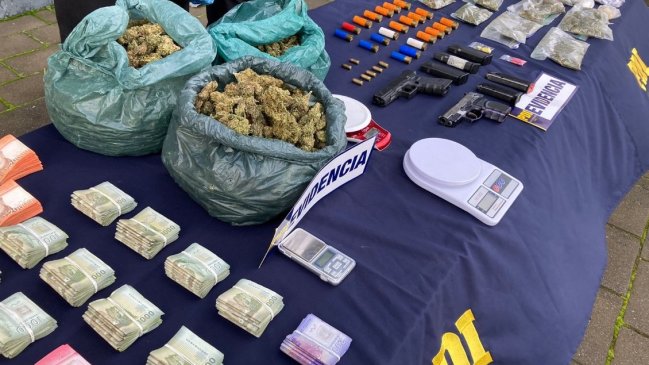 PDI desbarató banda criminal que importaba droga a la Región de Los Ríos