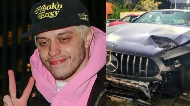 Pete Davidson fue acusado de conducción imprudente tras chocar con una casa