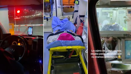  Cajera no dejó pasar a una ambulancia en peaje  