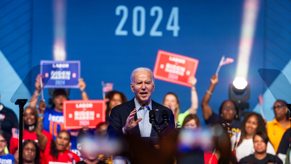 Biden pidió el apoyo de los sindicatos en su primer mitin de campaña para la reelección