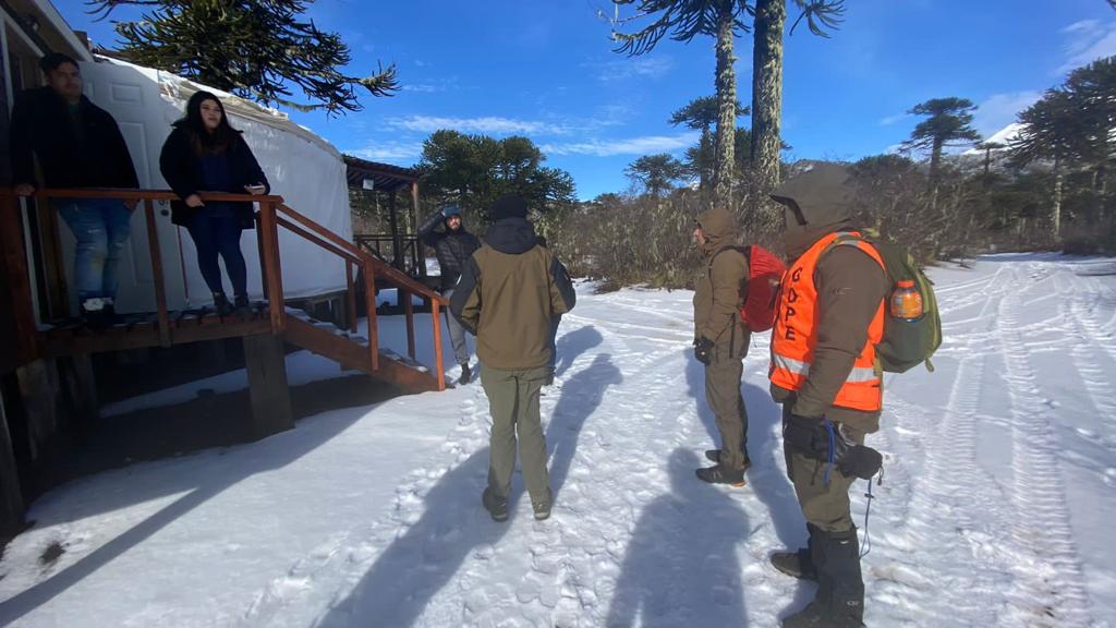 GOPE rescató a cuatro jóvenes extraviados en el Parque Nacional Conguillío