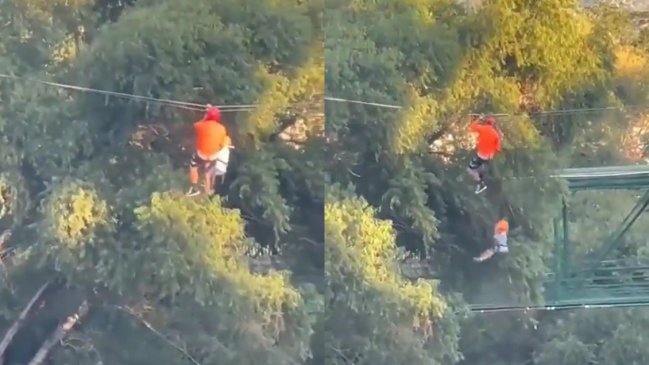 Impactante: Niño cae 12 metros tras lanzarse en canopy y resulta ileso