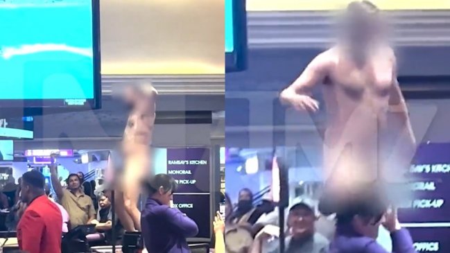 Hombre fue arrestado por bailar desnudo arriba de una mesa de poker en Las Vegas