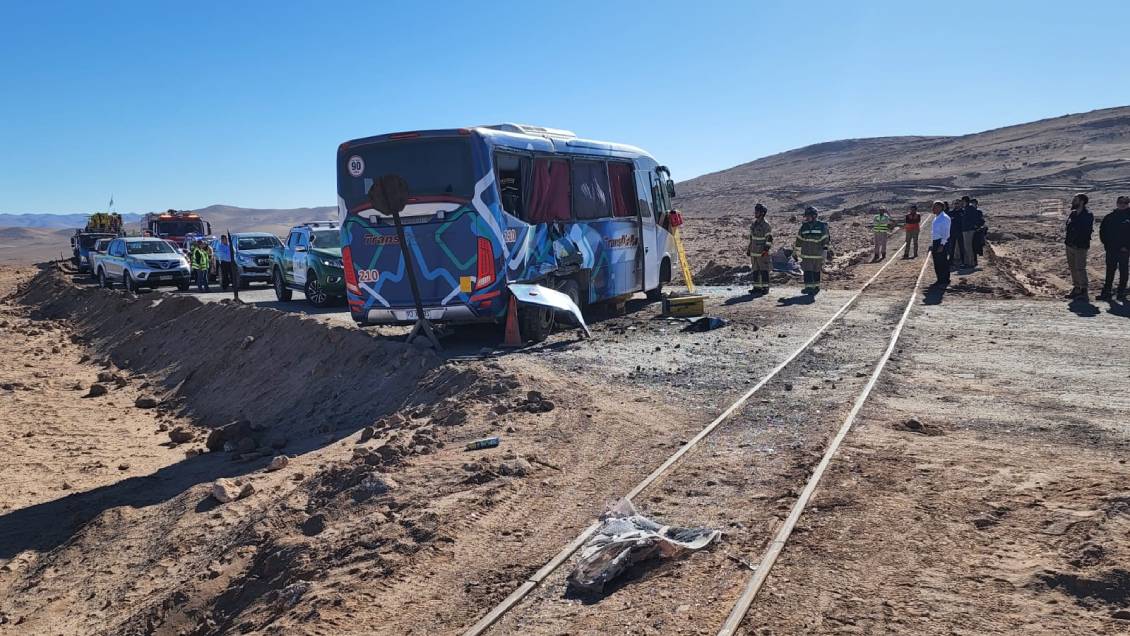 Pozo Almonte: Cinco trabajadores lesionados por colisión de tren y microbús