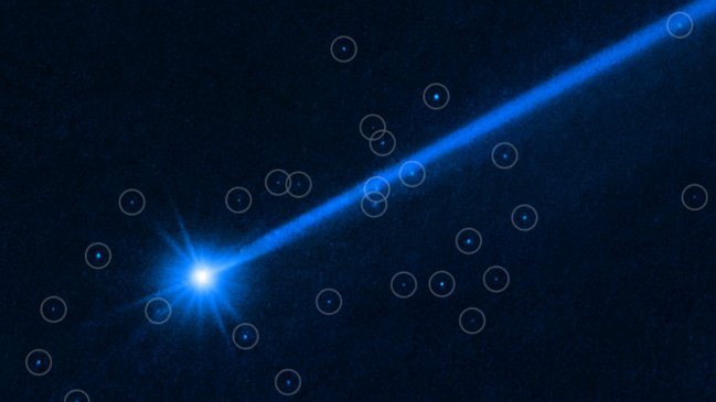 Hubble detectó rocas escapando del asteroide desviado por la misión DART en 2022
