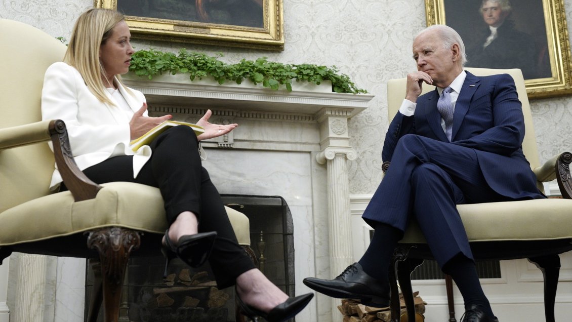 Biden y Meloni muestran un frente unido con Ucrania, pero evitan la polémica con China