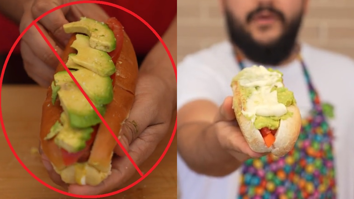 ¿Desfunado? Tiktoker volvió a preparar el completo italiano chileno tras ola de críticas