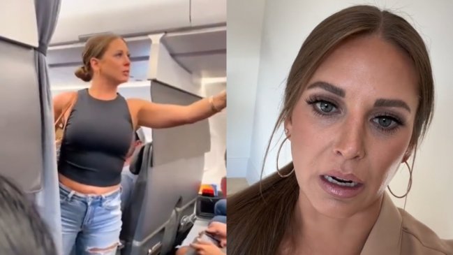 Mujer que acusó a pasajero de avión de 