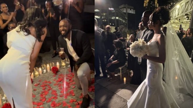 Propuso matrimonio y sorprendió a la novia con la celebración el mismo día