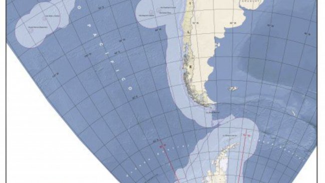Mapa de la Armada chilena motivó una protesta formal de Argentina