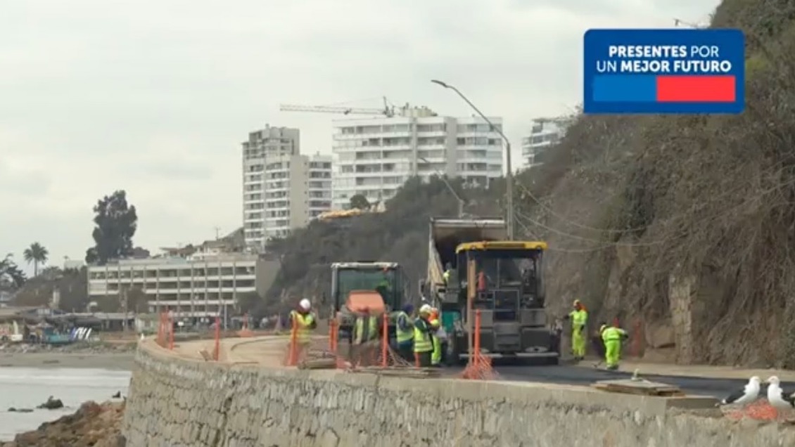 Concón: Obras en el borde costero tienen 90% de avance