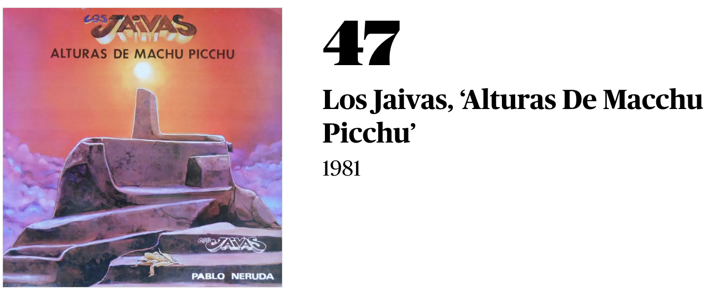 Alturas de Macchu Picchu en Rolling Stone