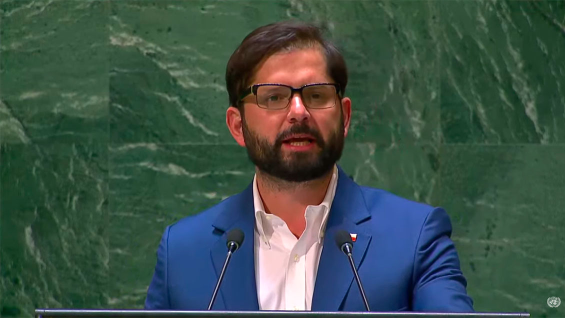 Boric llevó los 50 años a la ONU: 