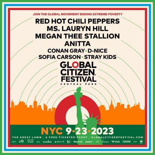 el cartel de artistas de global citizen 2023
