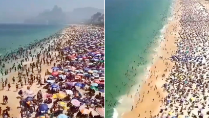Las playas de Río, abarrotadas de bañistas por ola de calor extremo