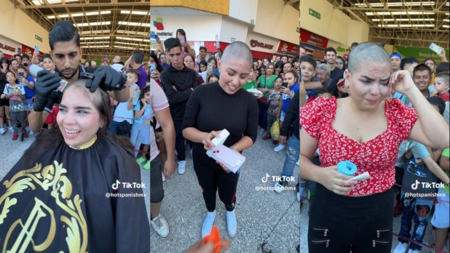 Rompió en llanto: Joven se rapó para concursar por un iPhone y no ganó