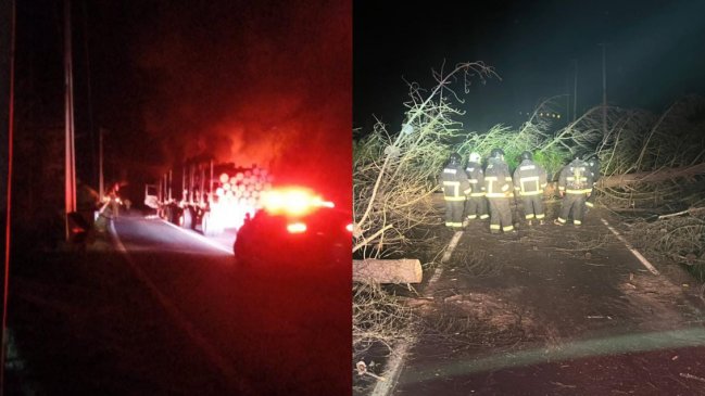 Nuevo ataque incendiario en Malleco: Al menos tres camiones quemados