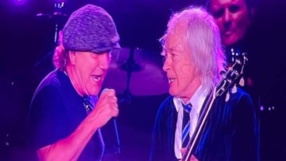 Brian Johnson y Angus Young 2023