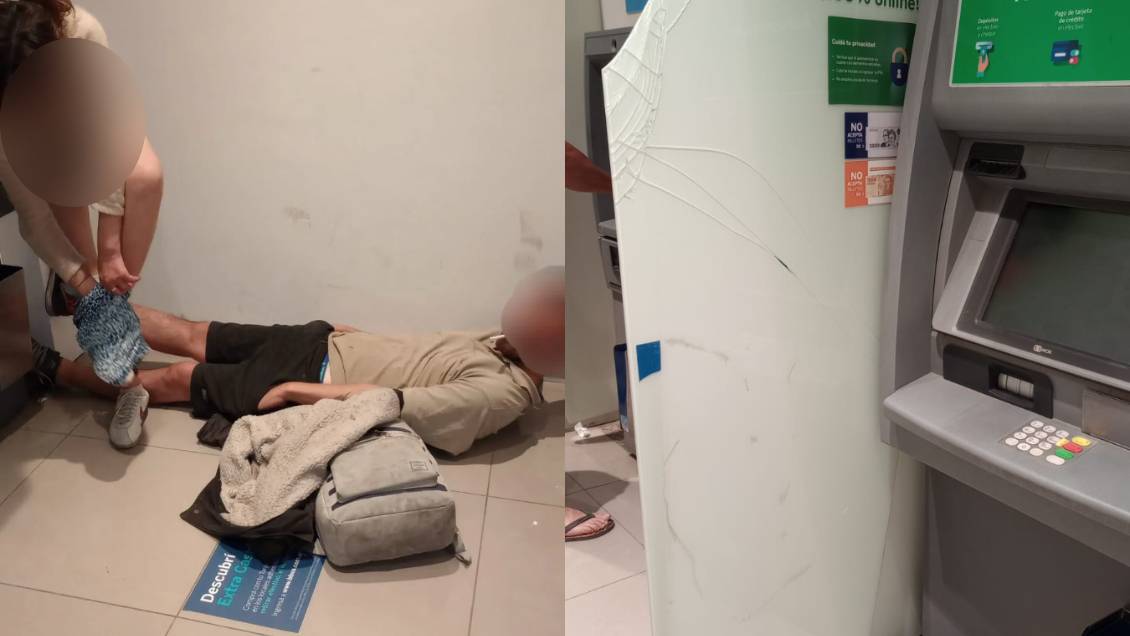 Descubren a pareja teniendo relaciones sexuales en cajero automático en Argentina