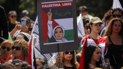  Concentración por Palestina se tomó la Plaza de la Constitución este sábado  