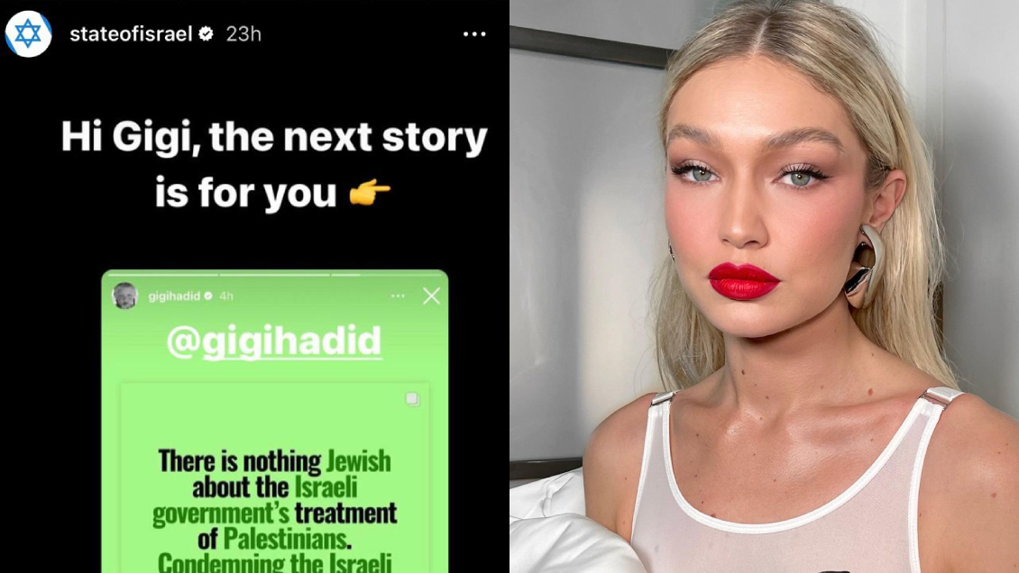 Israel arremete contra Gigi Hadid: la tachan de antisemita