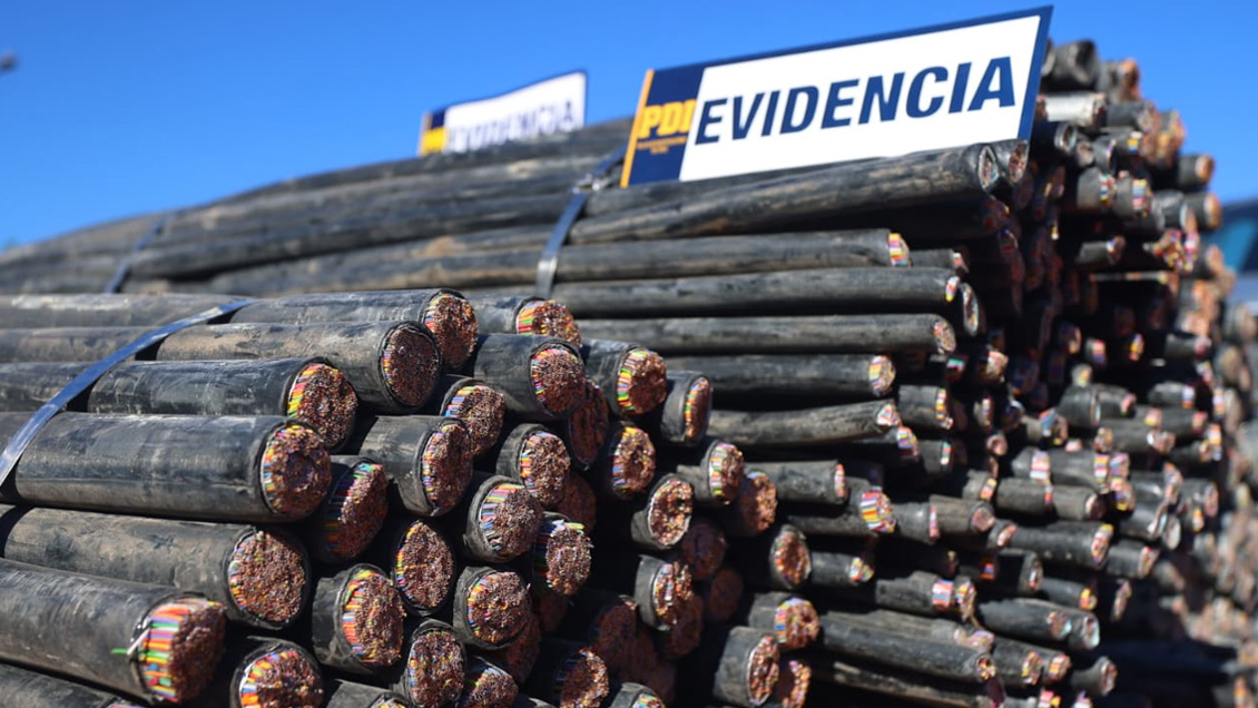 PDI desarticuló banda que robaba cables de cobre y luego los exportaba