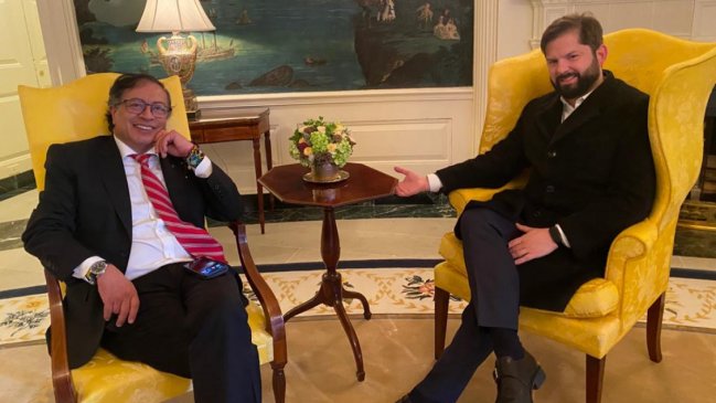   Presidente Boric sostuvo bilateral con Gustavo Petro en Washington 
