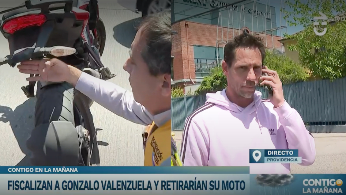 Fiscalizan a Gonzalo Valenzuela sin documentación: Le quitaron su moto
