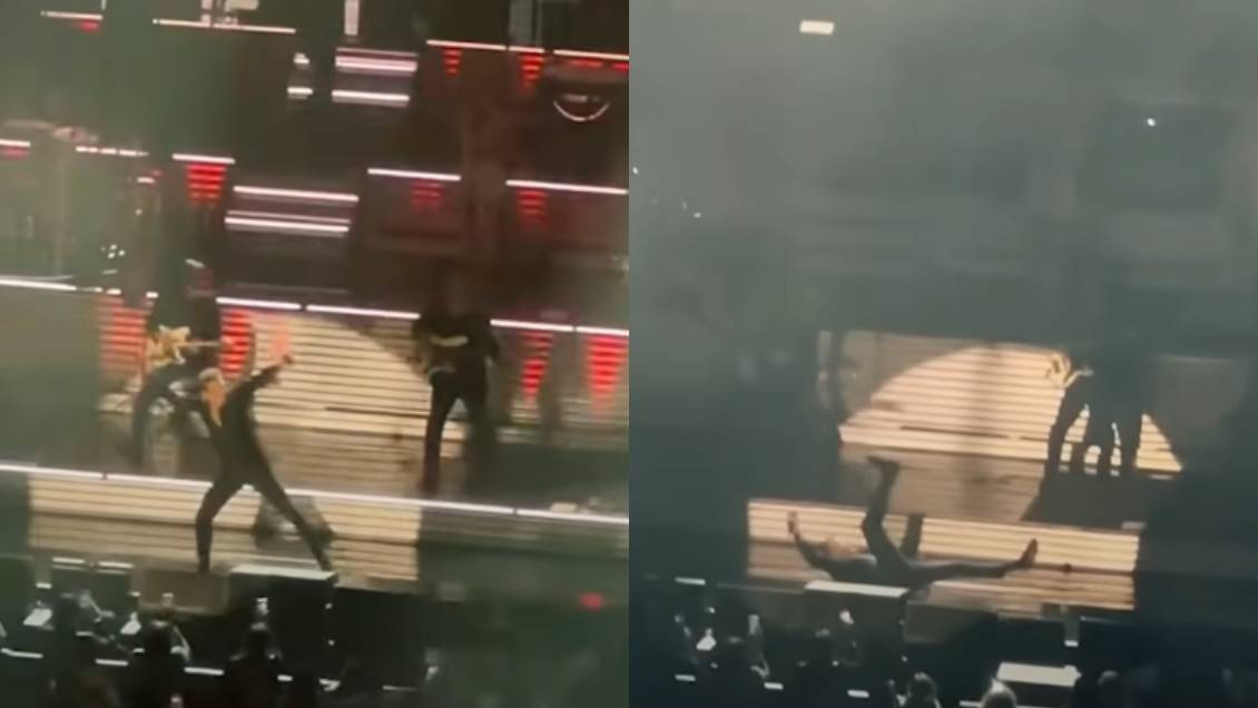 Luis Miguel tuvo dura caída en pleno show en México