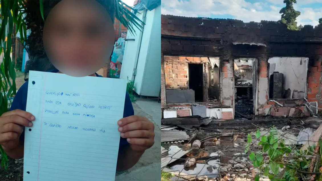 La desgarradora petición de un niño al Viejito Pascuero luego que se incendió su casa